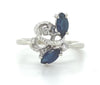 Estate 14kt White Gold Sapphire and Diamond Ring