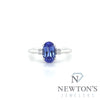 14kt White Gold Tanzanite & Diamond Ring