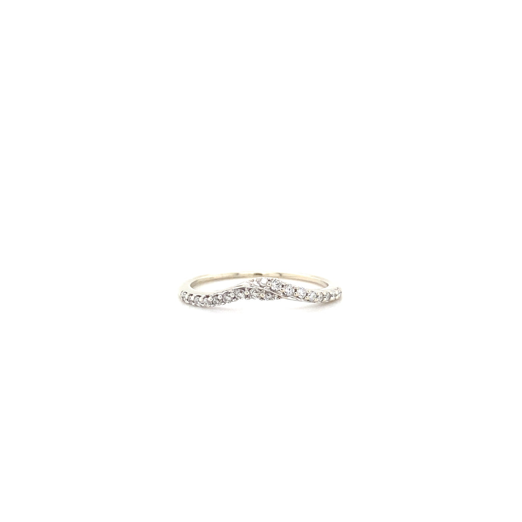 Estate 14kt White Gold Contour Ring