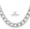 Sterling Silver Cuban Square Link Chain Necklace