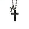 Black Titanium "Pair Of Crosses" Necklace