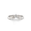 14kt White Gold Contour Diamond Band