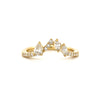 14kt Yellow Gold & Diamond Asymmetrical Contour Ring