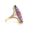 14kt Yellow Gold Oval Amethyst Fashion Ring