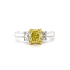 18kt White Gold Yellow and White Diamond Ring