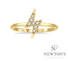 10kt Yellow Gold Diamond Lightning Bolt Fashion Ring