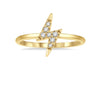 10kt Yellow Gold Diamond Lightning Bolt Fashion Ring