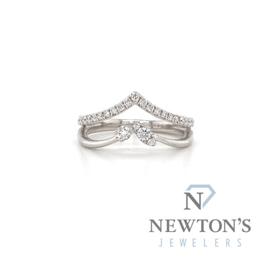 14kt White Gold Diamond Contour Ring