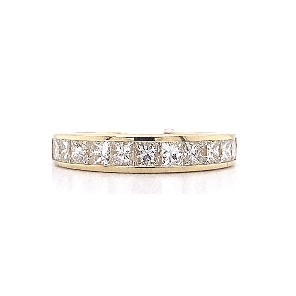 14kt Yellow Gold Princess Cut Channel Band