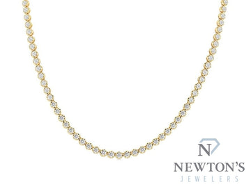 14kt Yellow Gold Diamond Eternity Tennis Necklace (7.00ct)