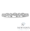 14kt White Gold Diamond Lattice Stackable Band (0.10ct)