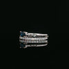 14kt White Gold Blue Spinel & Diamond Bypass Ring