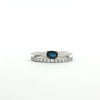 14kt White Gold Blue Spinel & Diamond Bypass Ring
