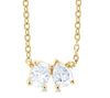 14kt Yellow Gold Two Diamond Necklace