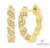 10kt Yellow Gold Diamond Huggies