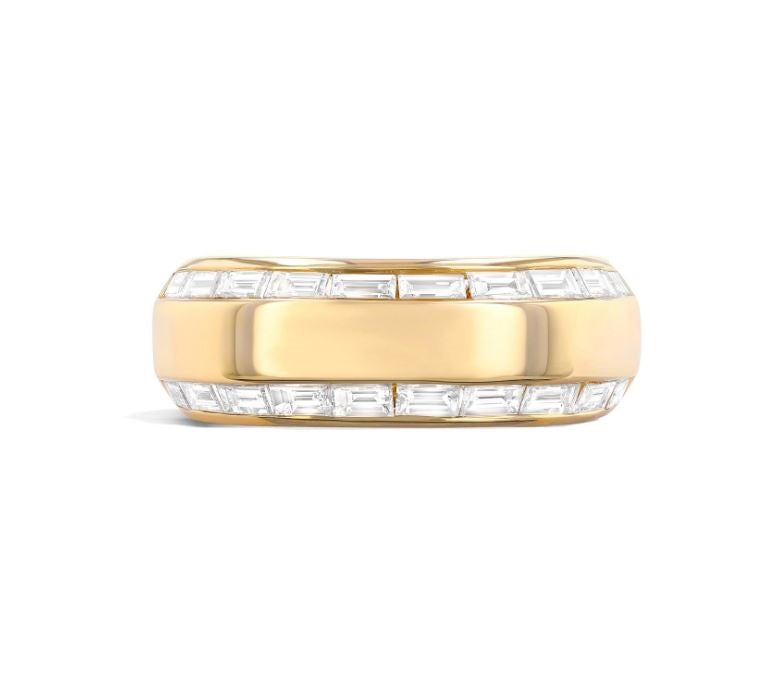 18kt Yellow Gold & Baguette Diamond Couture Fashion Ring (0.85ct)