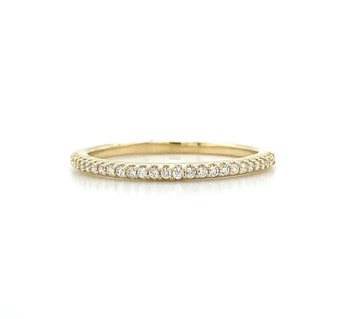 14kt Yellow Gold Diamond Stackable Band