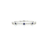 14kt White Gold Sapphire and Diamond Stackable Ring