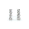 14kt White Gold Diamond Bar Earrings