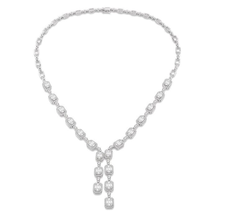 18kt White Gold Couture Diamond Necklace