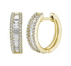 14kt Yellow Gold Daimond Hoop Earrings