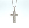 14kt White Gold Diamond Pave Cross Pendant