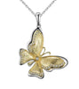 14kt White and Yellow Gold Butterfly Pendant