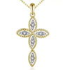 14kt Yellow Gold Diamond Cross