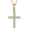 14kt Yellow Gold Diamond Cross Pendant