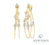 14kt Yellow Gold Diamond Double Row Fashion Hoop Earrings (2.15ct)