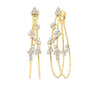 14kt Yellow Gold Diamond Double Row Fashion Hoop Earrings (2.15ct)