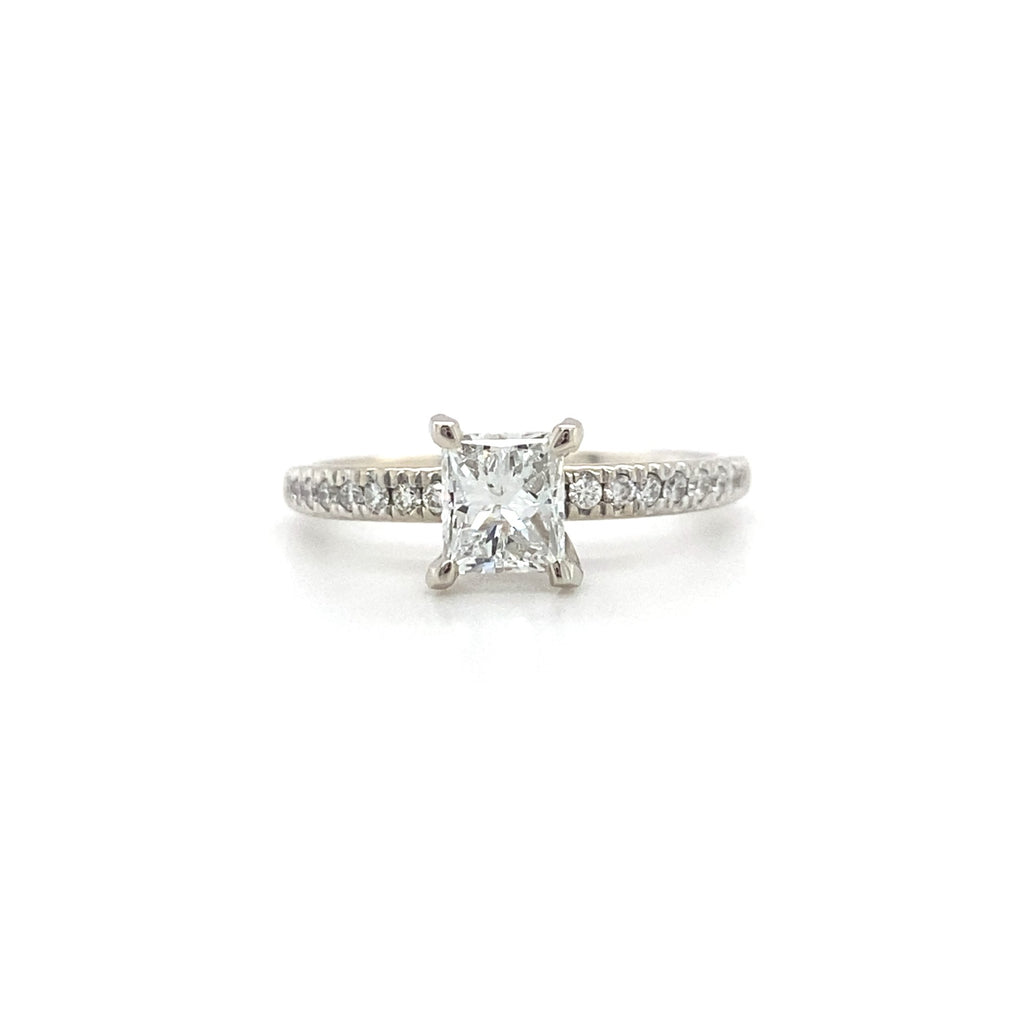 14kt White Gold Princess Cut Diamond Engagement Ring (0.91ct tw)