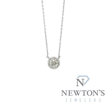 14kt White Gold Diamond Bezel Set Pendant (0.32ct)