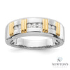 10kt White & Yellow Gold Diamond Gents Band (015ct Tw)