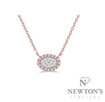 14kt Rose Gold Illusion Diamond Pendant (0.50ct)