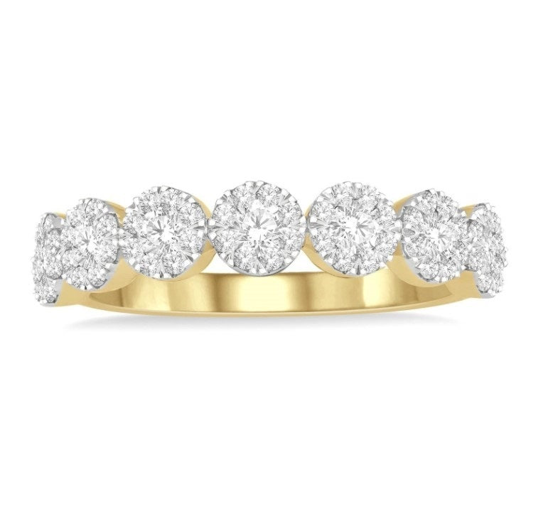 14kt Yellow and White Gold Diamond Lovebright Stackable Ring