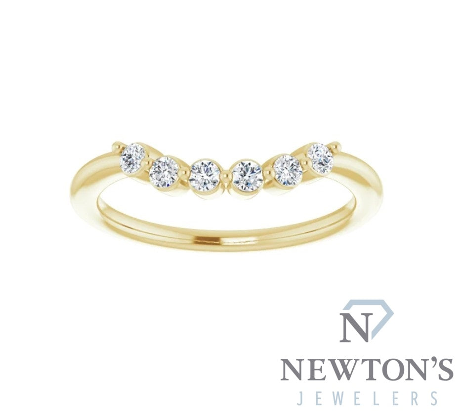 14kt Yellow Gold Diamond Contour Engagement Band (0.20ct)