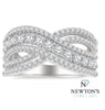 14kt White Gold Diamond Infinity Band
