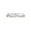 14kt White Gold Freeform Diamond Stackable Band