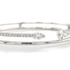 18kt White Gold Diamond Couture "Duo" Bangle Bracelet