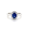 14kt White Gold Diamond & Sapphire "Diana" Fashion Ring