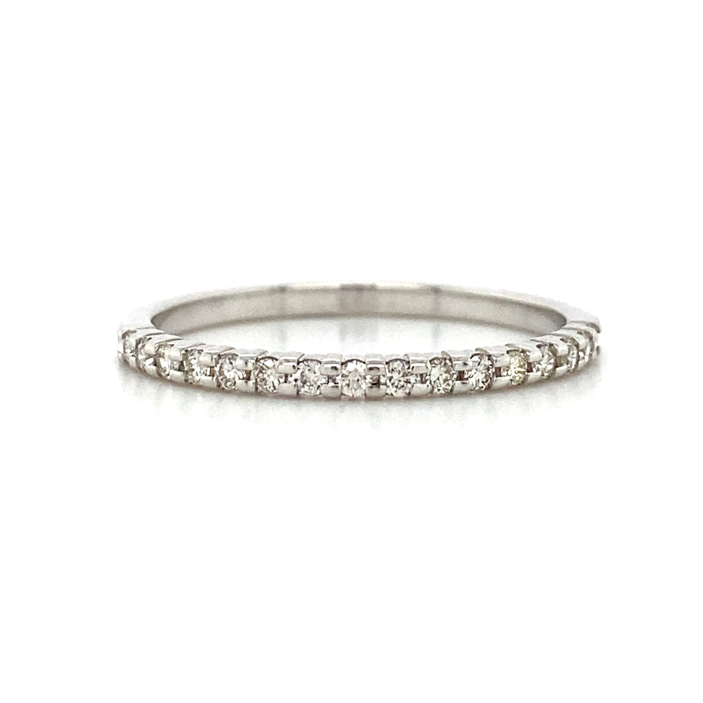 14kt White Gold Diamond Stackable Ring (0.16ct)