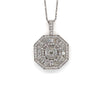 18kt White Gold Diamond Octagonal Pendant (Chain not included)