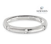 14kt White Gold Diamond Bezel Station Band
