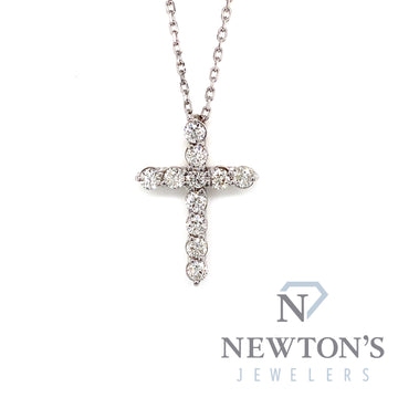 14kt White Gold Diamond Cross Pendant (0.95ct)
