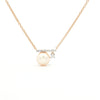 14kt Yellow Gold Freshwater Pearl & Diamond Necklace