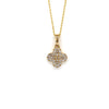 14kt Yellow Gold Dainty Diamond Pendant With Chain