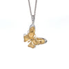 14kt White and Yellow Gold Butterfly Pendant