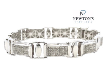 Sterling Silver Diamond Bracelet