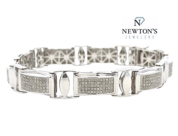 Sterling Silver Diamond Bracelet